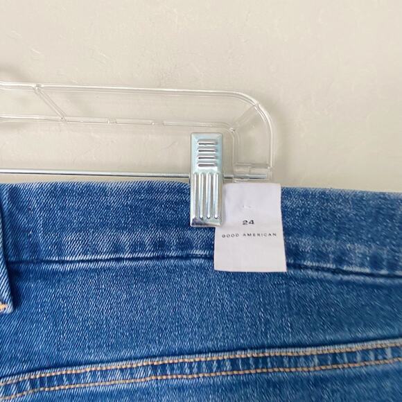 Good American Blue High Rise Stretch Skinny Jeans Plus Size 24 - Picture 6 of 6